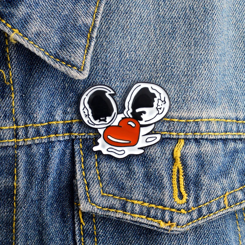 Милые и романтичные эмалевые булавки сломанный яичный желток яиц белый красный