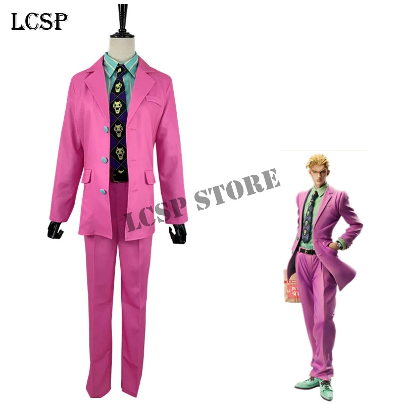 Costume JoJo Adventure Kira Yoshikage Косплей Костюм японского аниме Униформа полный комплект