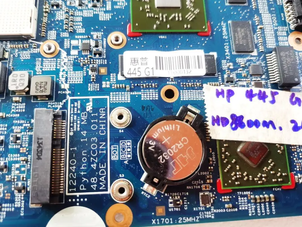 Оригинальная материнская плата для ноутбука HP 445 G1 HD8600M 2 Гб 12240-1 48. 4zc03. 011 722821-001