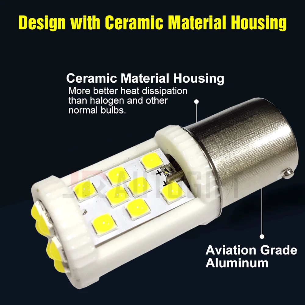 Новый керамический светодиод 1156 BA15S P21W 1157 BAY15D P21/5W 3030 22SMD s Белый автомобильный