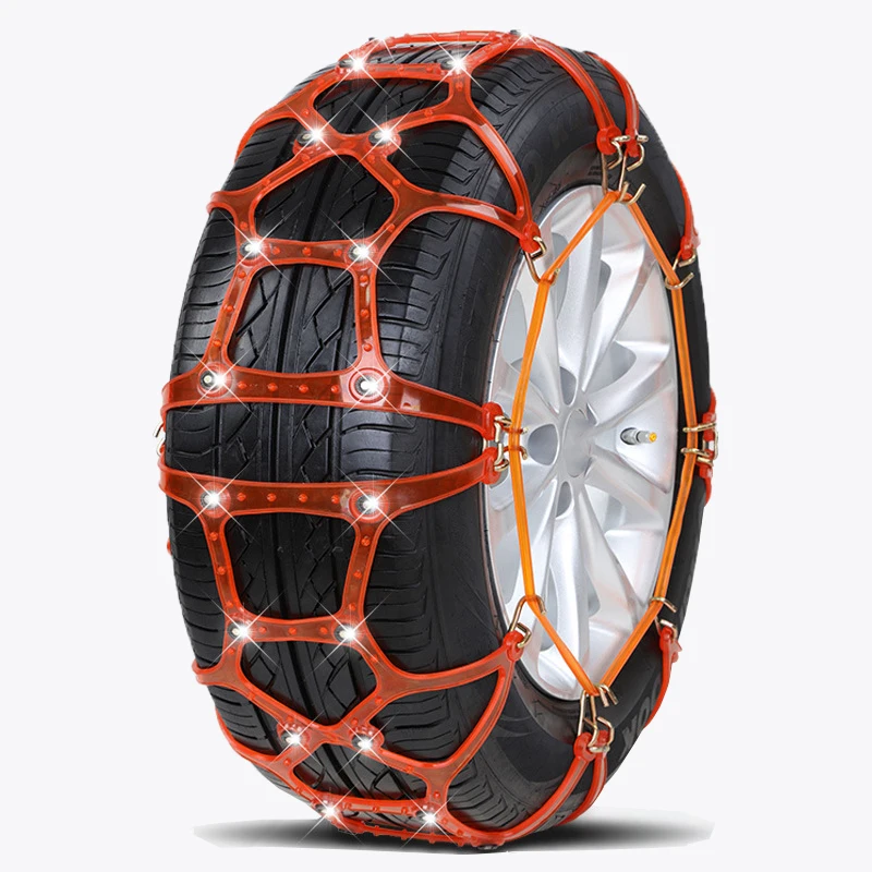 

OMSLAG 2pcs tire chain strap Snow chains for car Anti-skid anti-slip wheels Off-road Emergency Non-slip Cable Ties
