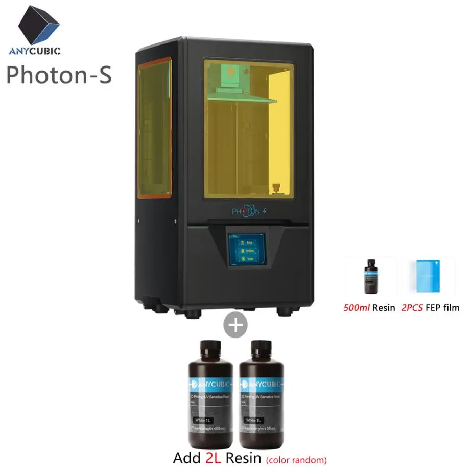 PhotonS- Add 2.5L Anycubic Photon-S обновление с 500 мл смолы 3d принтер Photon S 3d Стоматологическое украшение SLA/lcd УФ смолы рабочего стола impresora 3d drukarka - Цвет: PhotonS- Add 2.5L