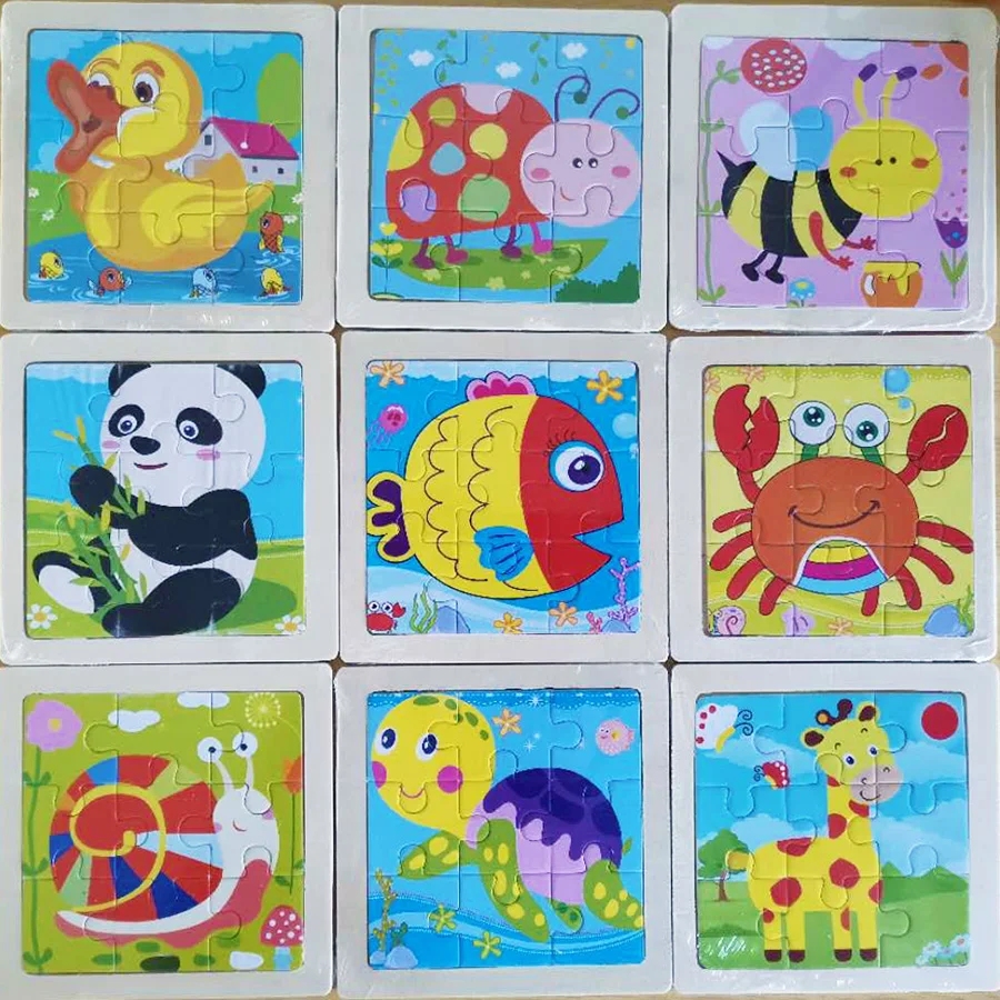 Цельный деревянные головоломки для детей автомобиль головоломка пазлы с