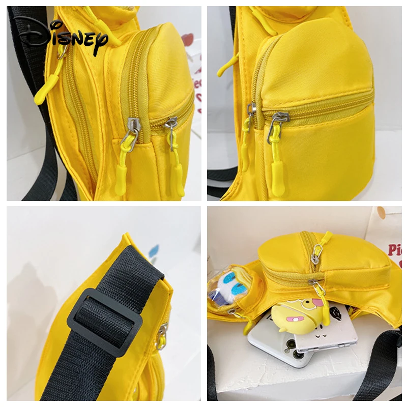 

Disney 3D Donald Duck Kids Backpack Cute Cartoon Crossbody Bags for Children Fashion Canvas Chest Bag Shoulder Bag Kid Gift