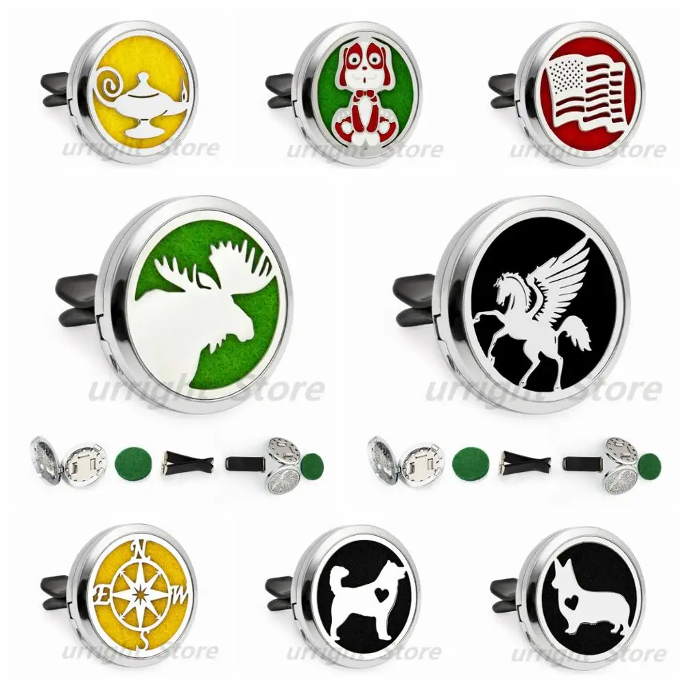 Медальон Магнитный со съемным флагом и компасом для собак домашних животных 30 мм