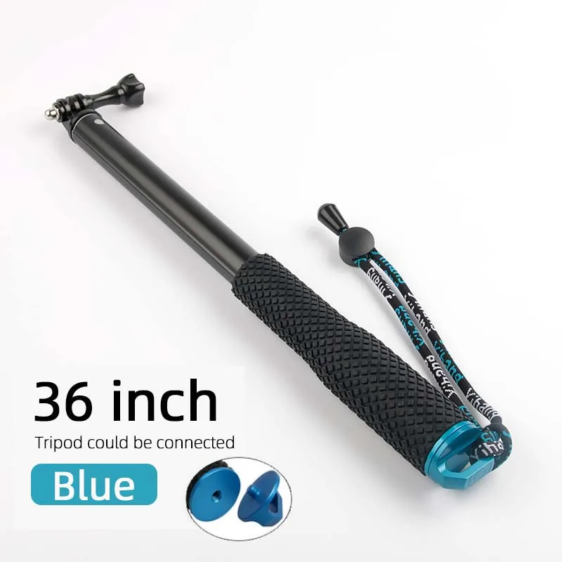 36inch Blue Портативная селфи-палка для GoPro Hero 7 6 5 4 Экшн-камера раздвижной монопод для Xiaomi Yi 4K Sjcam Sj4000 Eken H9 аксессуары для камеры - Цвет: 36inch Blue