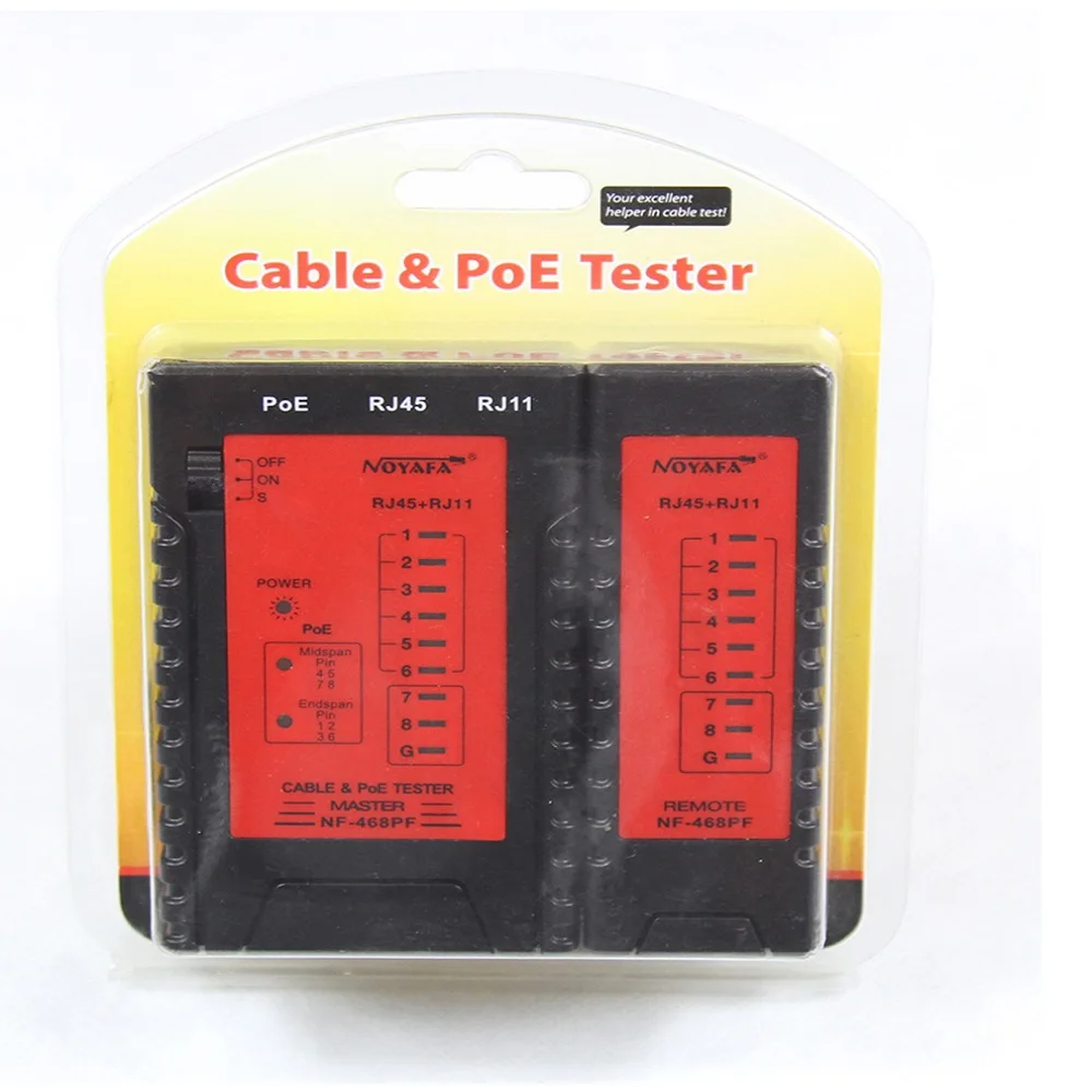 Noyafa NF 468PF POE Тесты er обнаружения Стандартный Локальной Сети Кабельный тестер