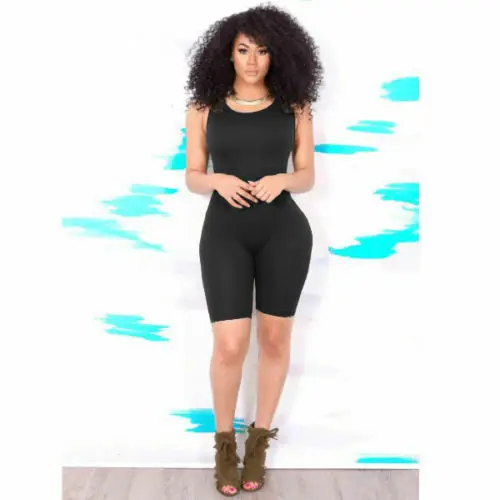 Женский комбинезон без рукавов сексуальный Повседневный Облегающий для клуба