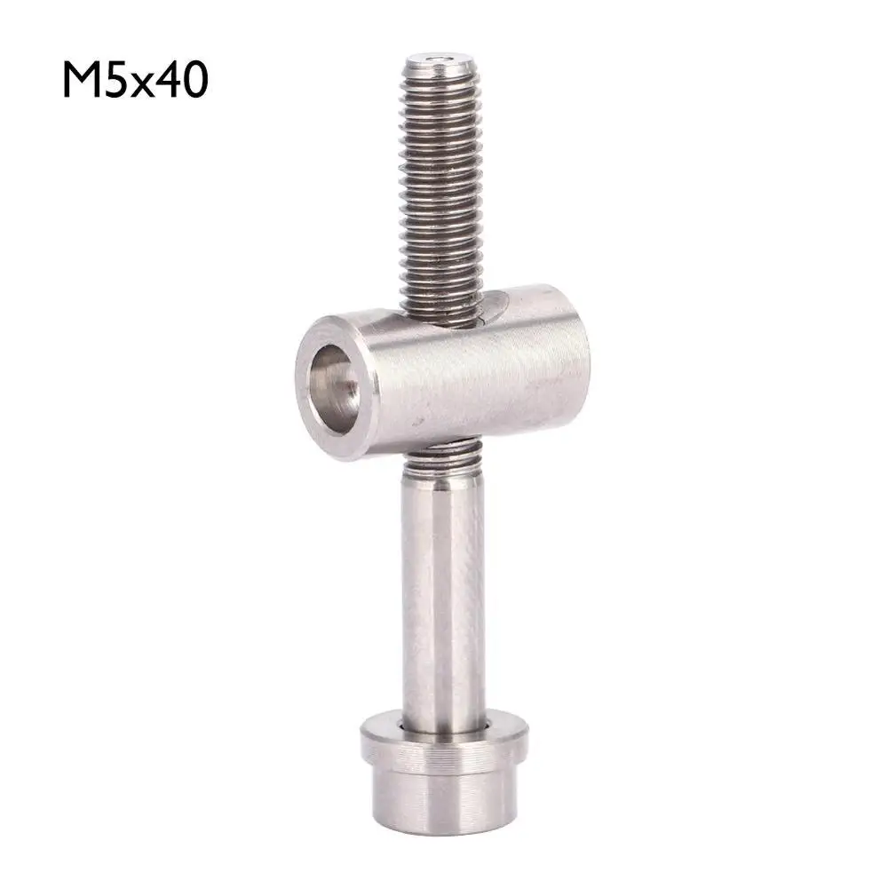 Titanium M5X40 M5x30/35/40 мм Титан сплав Подседельный штырь для горного велосипеда фиксированный Болт Винт с круглой головкой Велосипедное Сиденье - Цвет: Titanium M5X40