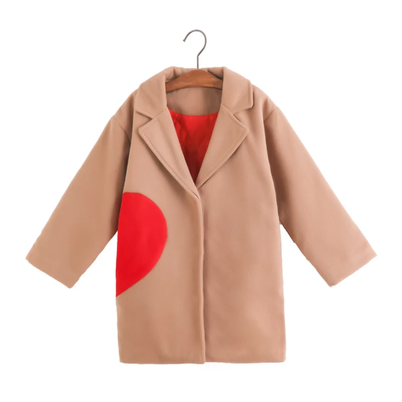 Детская куртка для девочек однотонный длинный Тренч с длинным рукавом верхняя