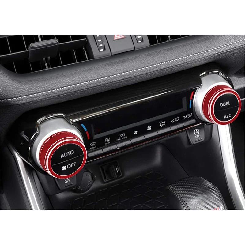2x для Toyota RAV4 Rav 4 XA50 2019 2020 2021 Алюминиевый сплав AC Кнопка кондиционера кнопка кольцо