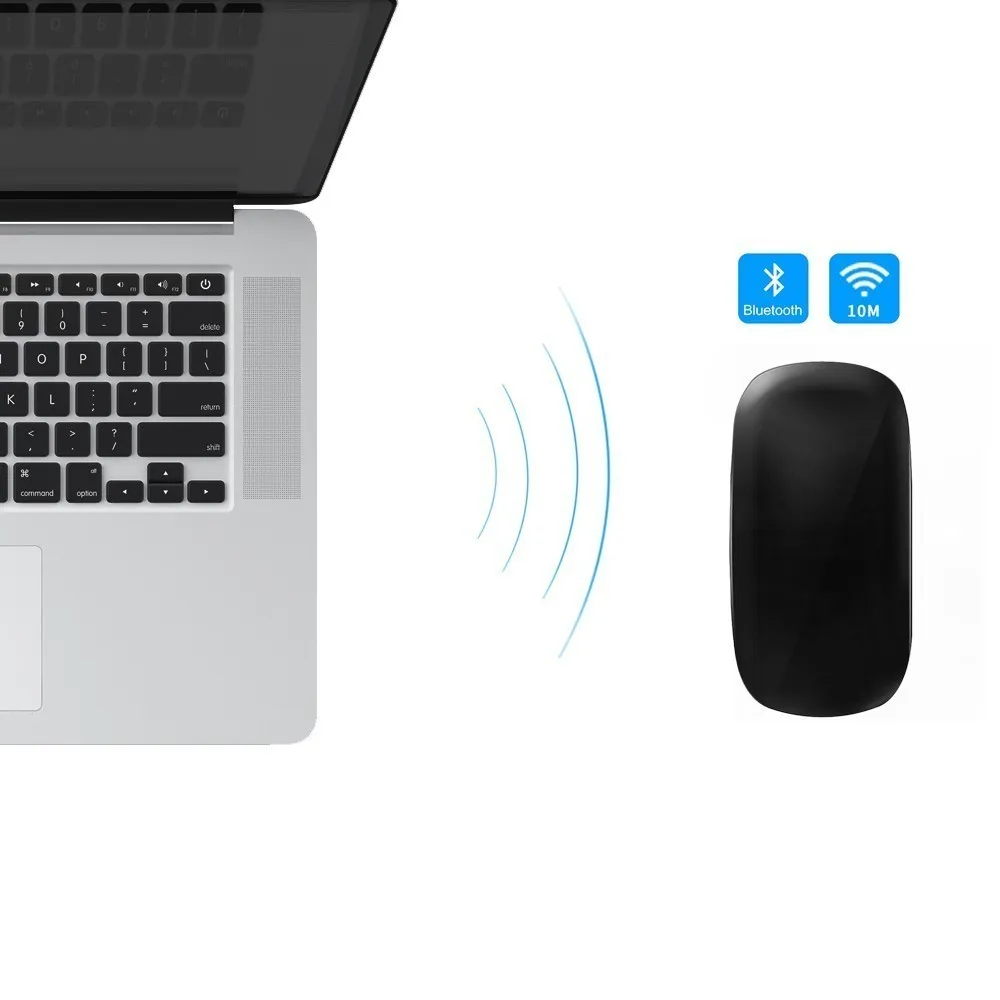 Новая ультратонкая Bluetooth мышь Волшебная с дуговым касанием эргономичная
