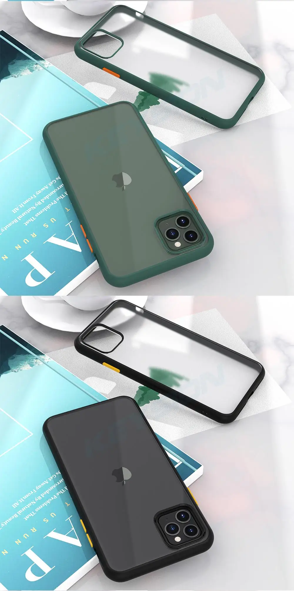 KEYSION противоударный чехол для iPhone 11 Pro 11 Pro Max Модный Прозрачный матовый чехол для задней панели телефона для Apple iPhone 11 11 Pro Max