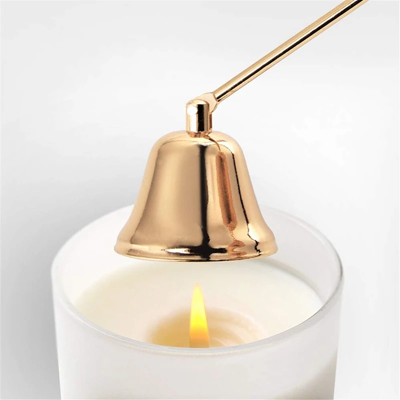 

Bell Shaped Scented Candle Snuffer Trimmer Oil Lamp Candle Fire Extinguisher Wick Snuffer Candle with Long Handle