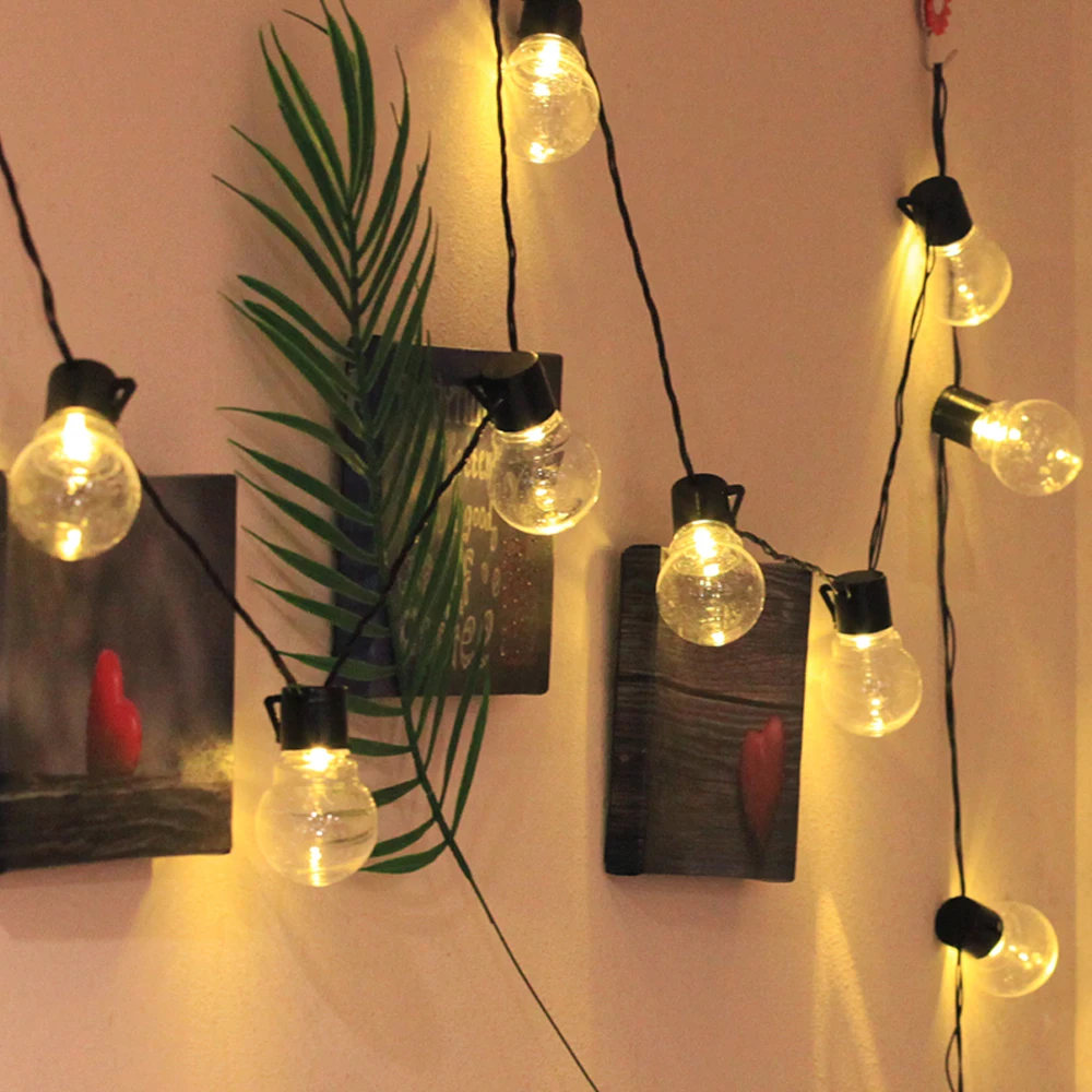 

Гирлянда g50 со светодиодными шариками, Рождественская лампочка для украшения дома, свадьбы, вечеринки, 6 м