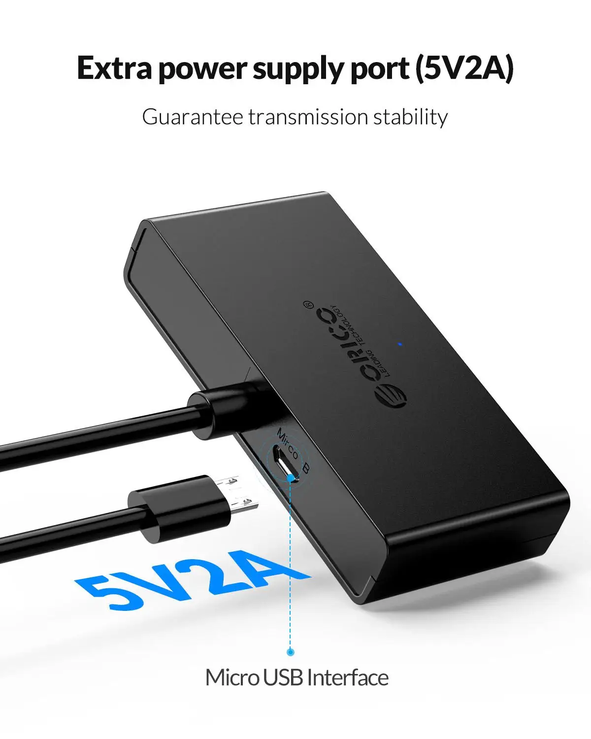 ORICO usb хаб с микро USB Мощность Порты и разъёмы несколько 4 3 0 высокоскоростной