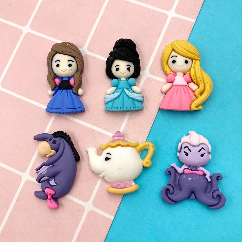 10 шт одежда для сна с изображением принцесс полимерные Стразы плоские оборота