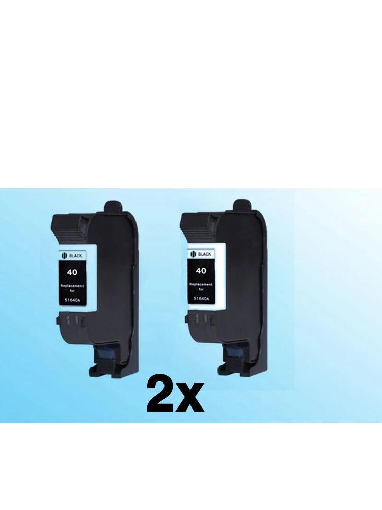 2x Сменные чернильные картриджи совместимые для hp40 40 51640a 51640 Designjet серии 230 250c 330 350c