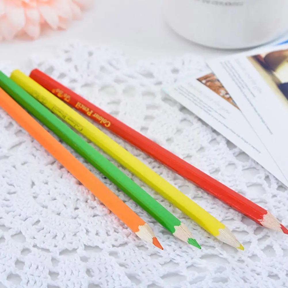 

12 Colour Pencils Natural Wood Colored Pencils Drawing Pencils Office For School Sketch Coloring