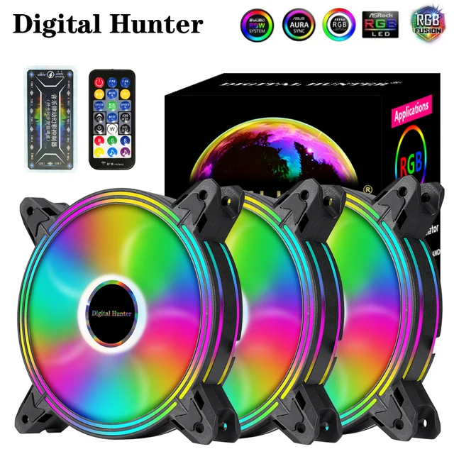 LS120 PC чехол Вентилятор 120 мм RGB AURA SYNC охлаждения тихий регулировки Скорость Цвет с