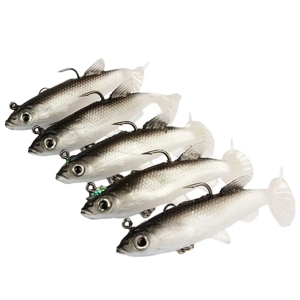 

5PCS 8cm 14g Fishing Lure Quality Lure 3D Eyes Plastic Hard Bait Pesca Artificial Jig Fishing Bait