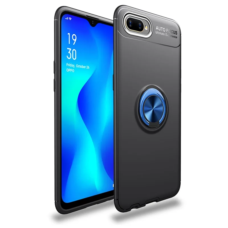 Роскошный чехол для телефона OPPO Realme C2, чехол, чехлы, держатель для пальцев, мягкое силиконовое покрытие, задняя оболочка для OPPO A1K, чехол, чехол
