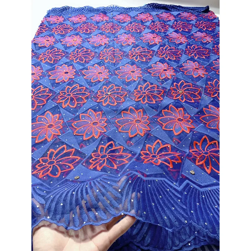 

Frence Tulle Laces Fabrics African Very Soft Feather Embroidery 5yards High Quality Nigerian Lace Fabric For Party Wedding Dress