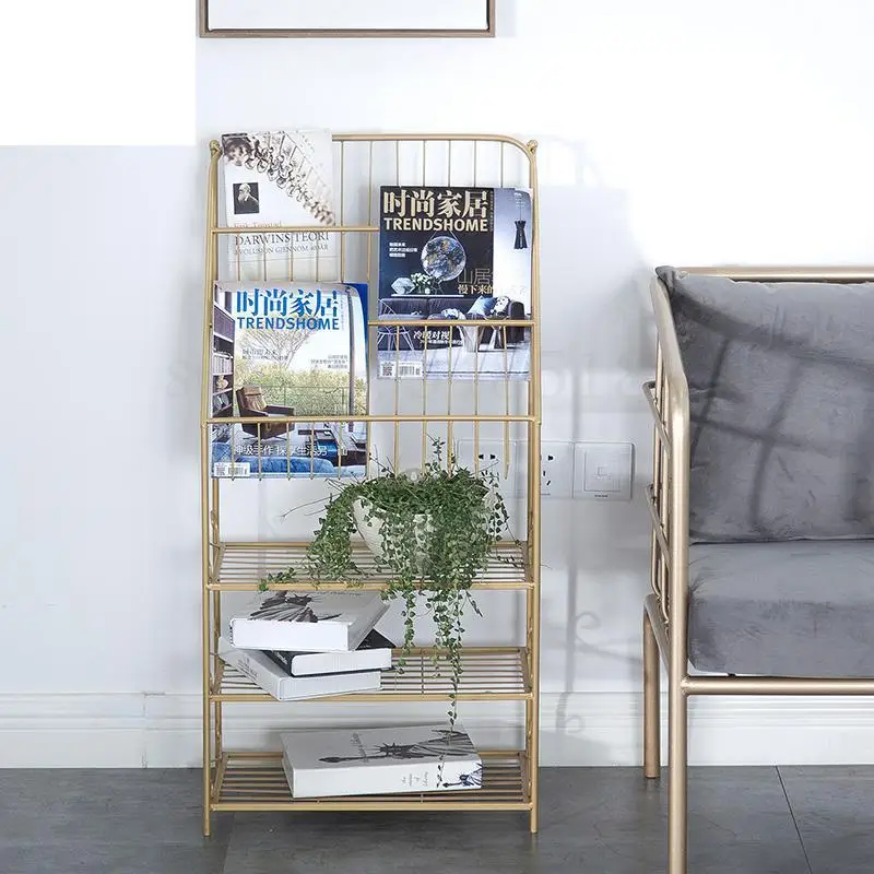 Железная книжная полка для журналов хранения газет в стиле ретро детских