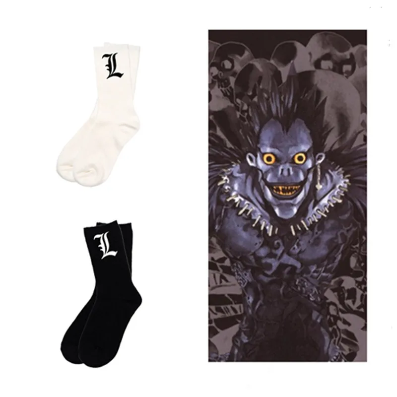 

Halloween Anime Cotton Sockings Death Note Cosplay Superhero Personality Trend Socks Cartoon Adult Socks Deathnote Prop Gift