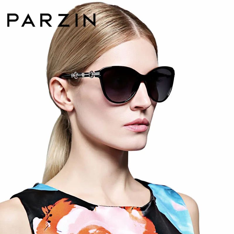 Женские винтажные солнцезащитные очки PARZIN элегантные в оправе из