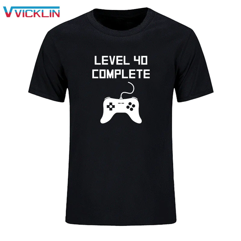 

new fashion men's short sleeved T-shirt cotton O neck T-shirt LEVEL 40 COMPLETE print casual top tee loose plus size