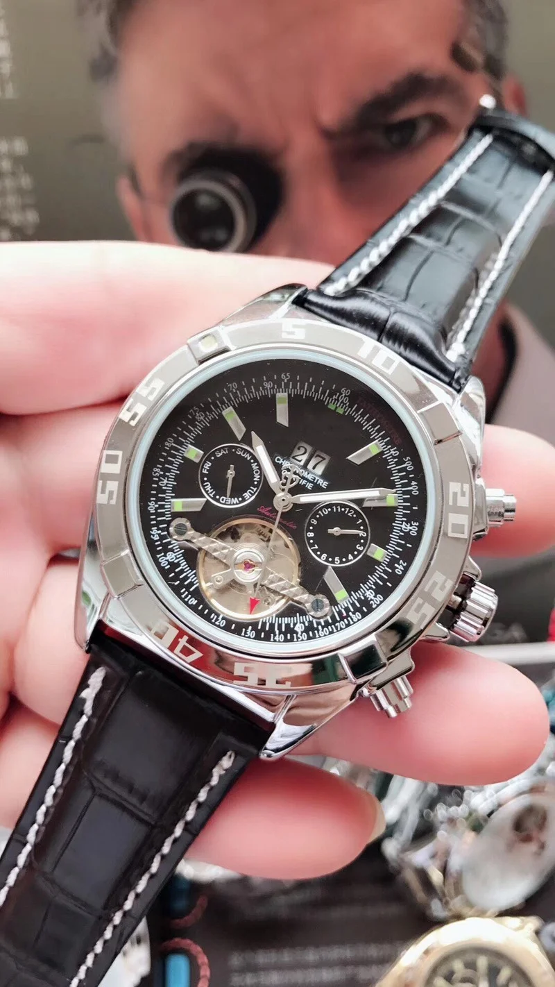 

Men watchesTop Brand Luxury aviation time high-end bentley watch Swiss automatic mechanical watch Leather Strap captain's Watch