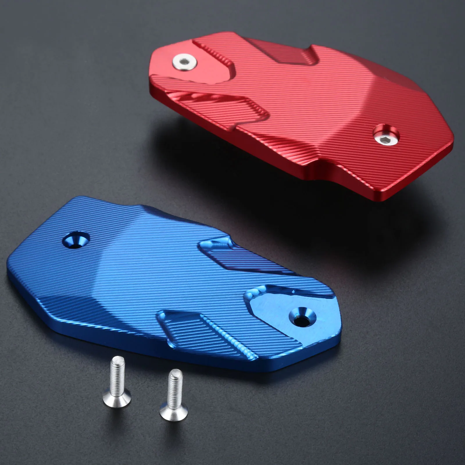 

2Pcs Aluminum Motorcycles Front Brake Fluid Reservoir Cover For Kawasaki Z900 2017-2019 Front Brake Fluid Reservoir Cover