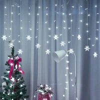 3 5m christmas lights snowflake decor led fairy string lights festoon new year 2022 curtain outdoor party decor garland street