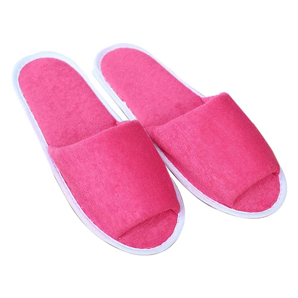 Men Women Indoor Portable House Foldable Soft Hotel Solid With Storage Bag Breathable Spa Travel Guest Slippers Non Disposable | Обувь