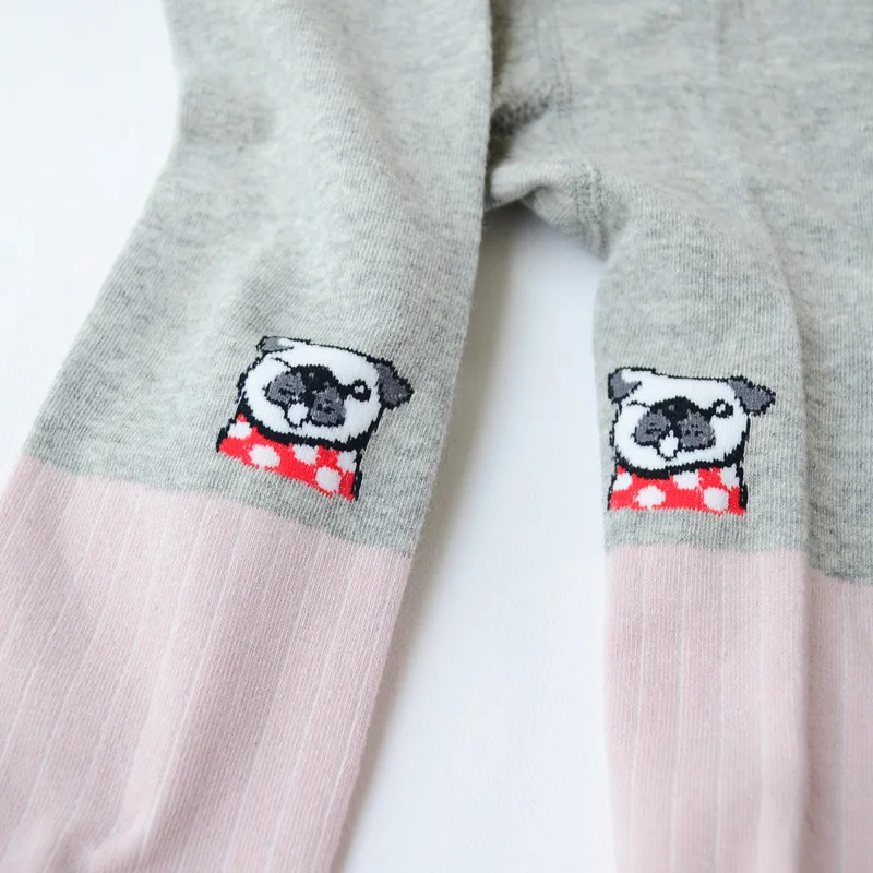 Новые осенние детские колготки в Корейском стиле с рисунком медведя Колготки для