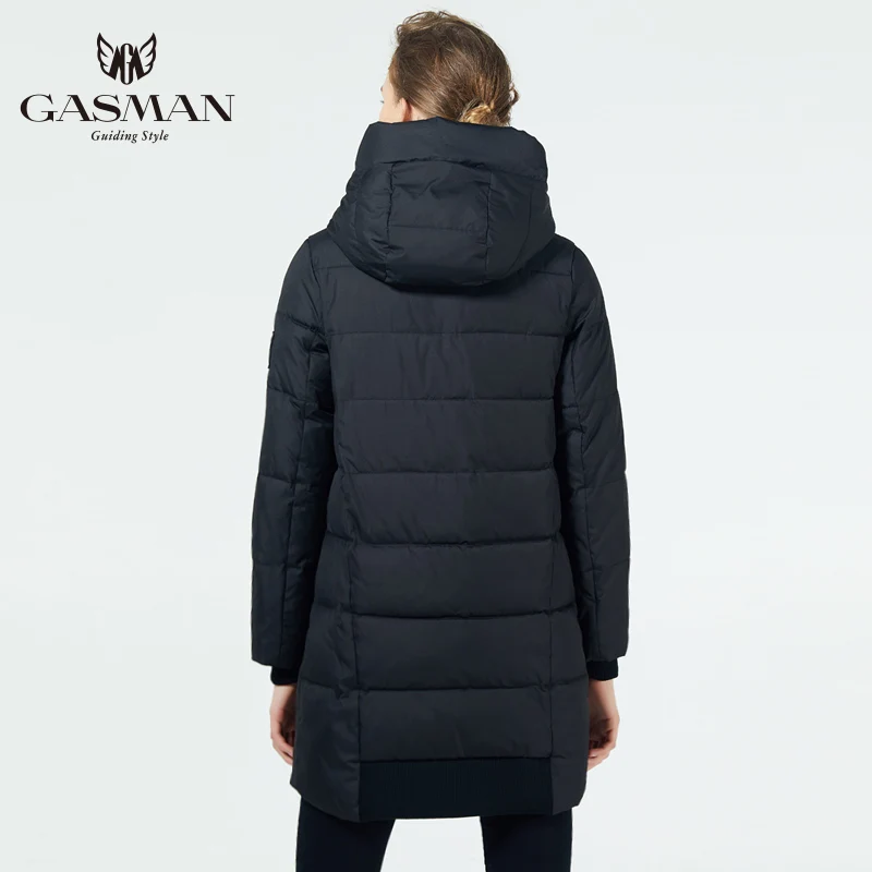 GASMAN 2019 пальто зимнее женское средней длины пуховик зимний женский капюшоном
