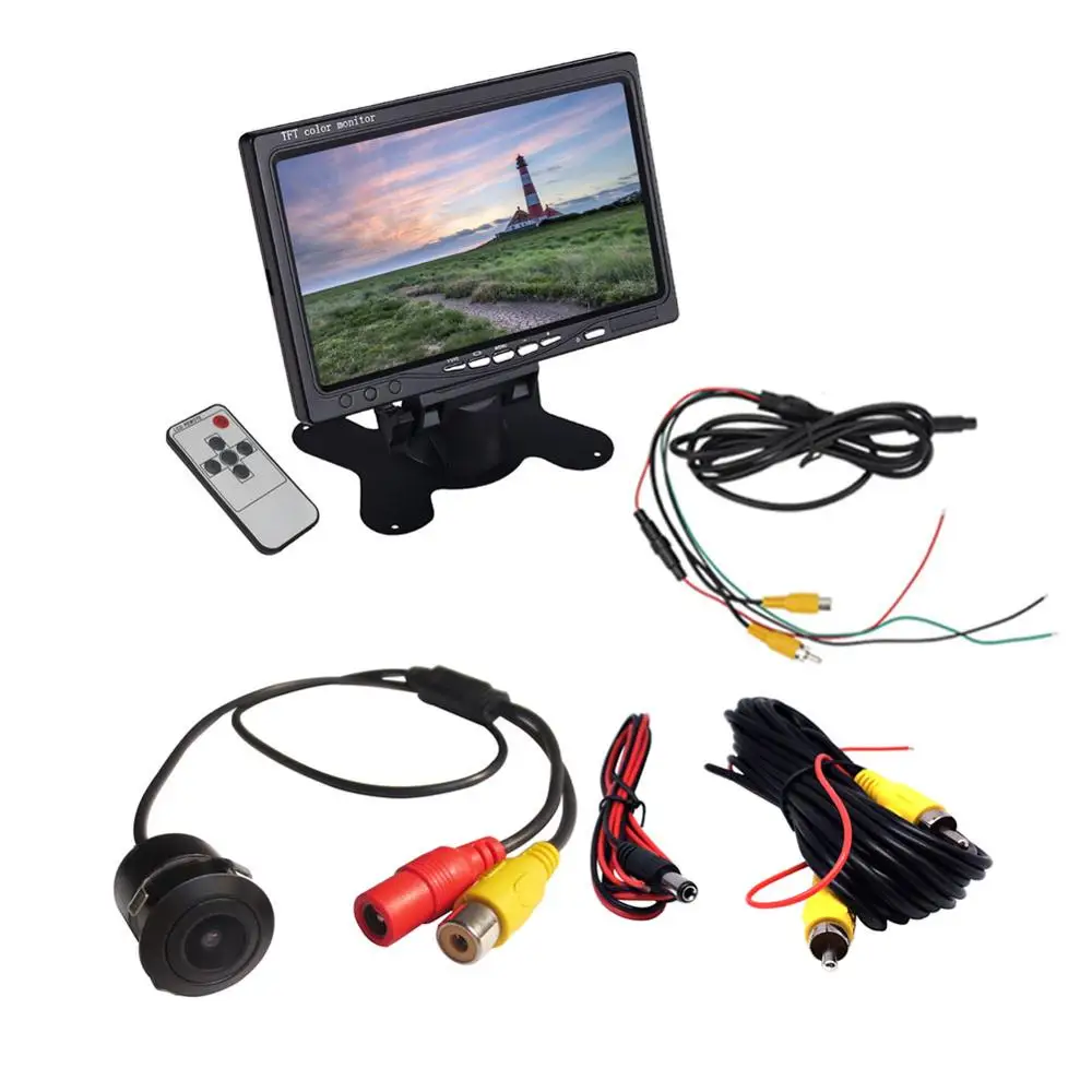 Резервная камера широкоугольная деталь + 7 дюймовый автомобильный ЖК монитор