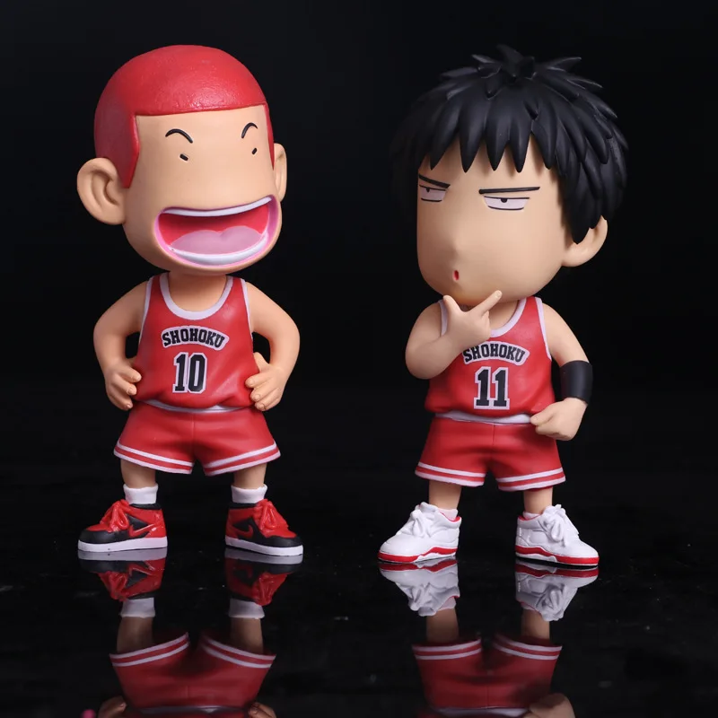 Большая голова подвижная Slam Dunk фигурка Sakuragi Hanamichi 10 Rukawa Kaede 11 ПВХ аниме модель