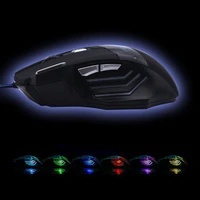 dragon 7 button gaming mouse breathing light usb wired optical mouse