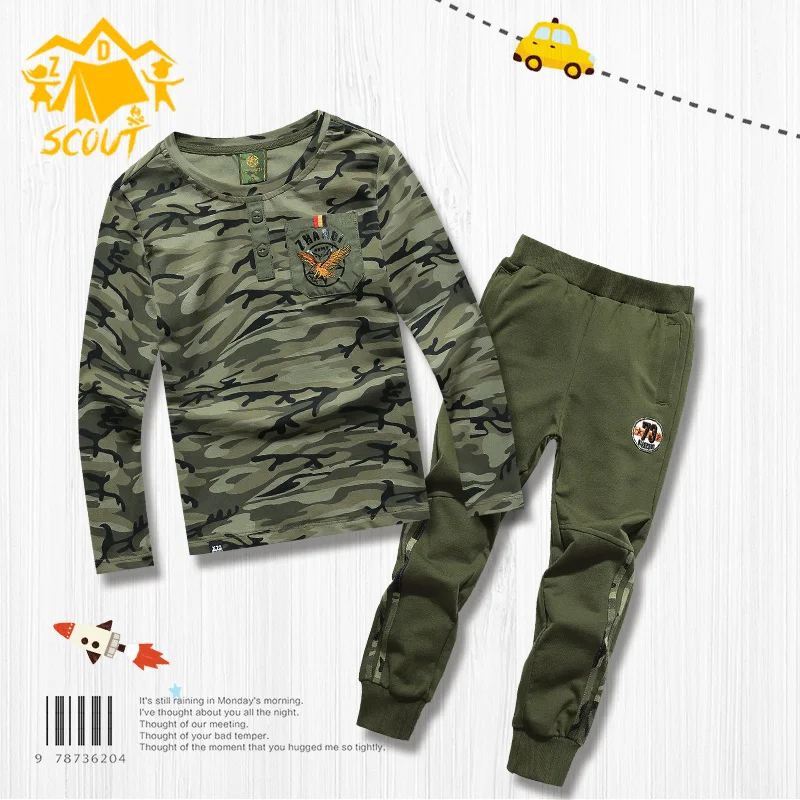 Детская одежда Одежда для мальчиков Камуфляжный бренд красивая рубашка с