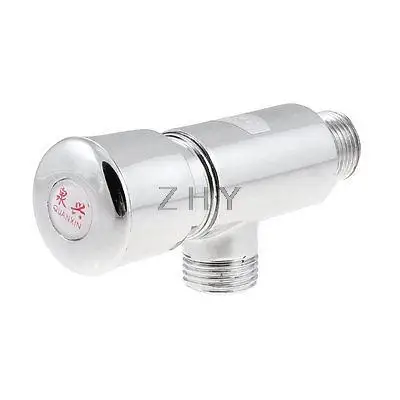 Серебряный тон 1/2 &quotМужской поток стоп самозакрывающийся угол задержки клапан |