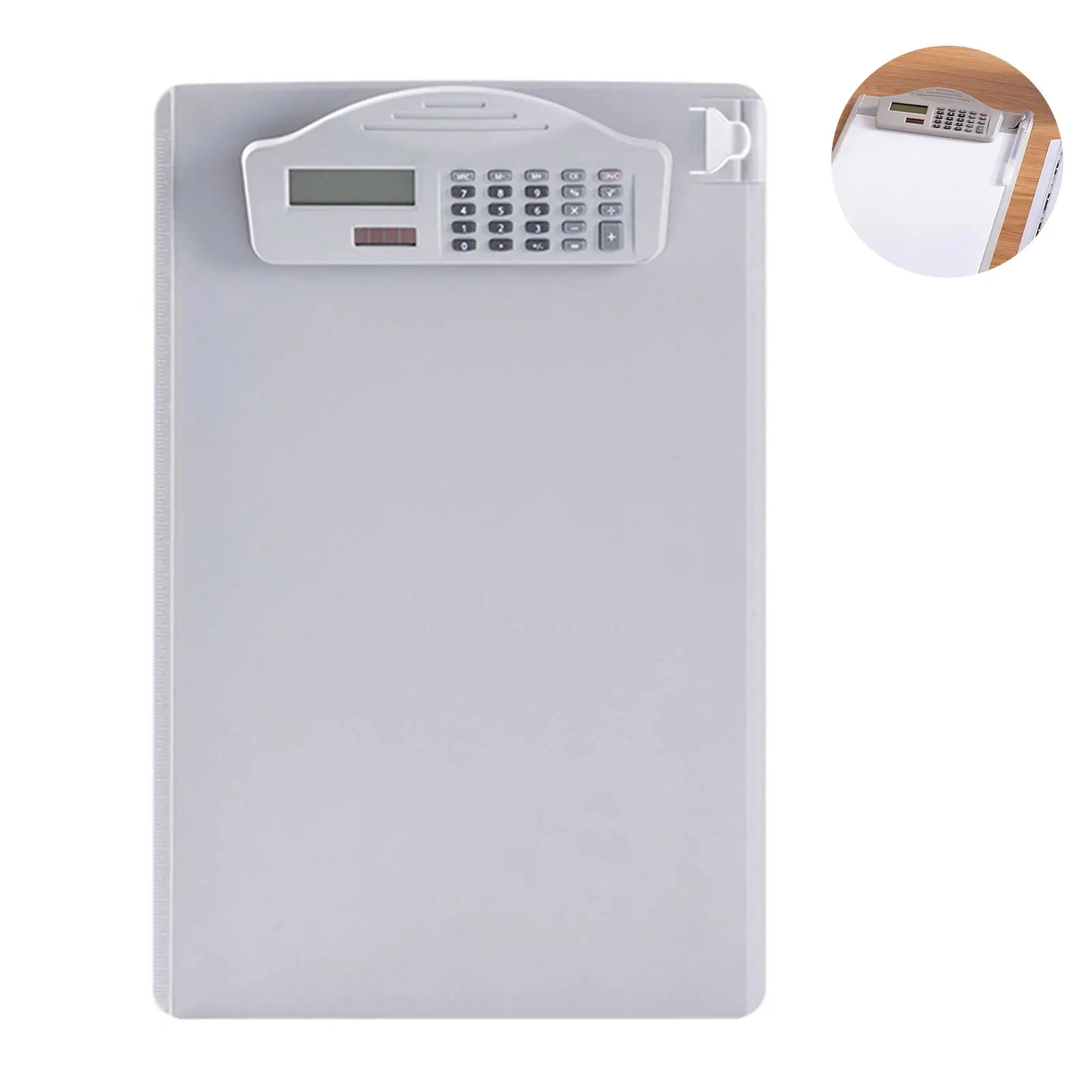 

Папка-клипса А4 с калькулятором, подставка для файлов и документов, зажим для хранения файлов, с солнечной зарядкой