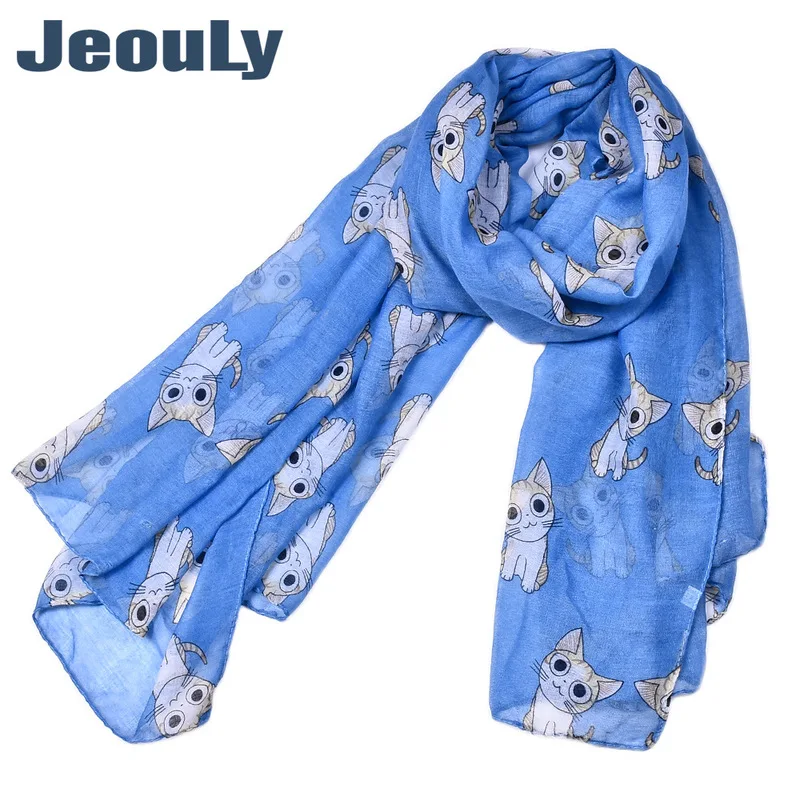 

The new voile scarf ms ms animals cute cartoon cat printing voile fabric