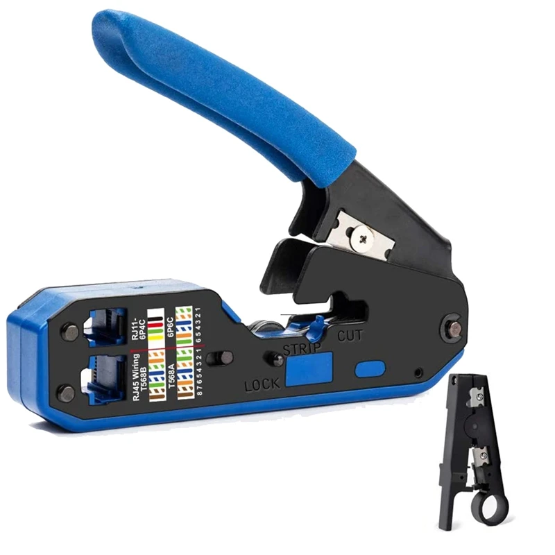 

Обжимные Щипцы, сетевой инструмент для зачистки кабеля Ethernet RJ45 Cat6 Cat5E Cat5 Cat3 RJ11 RJ12