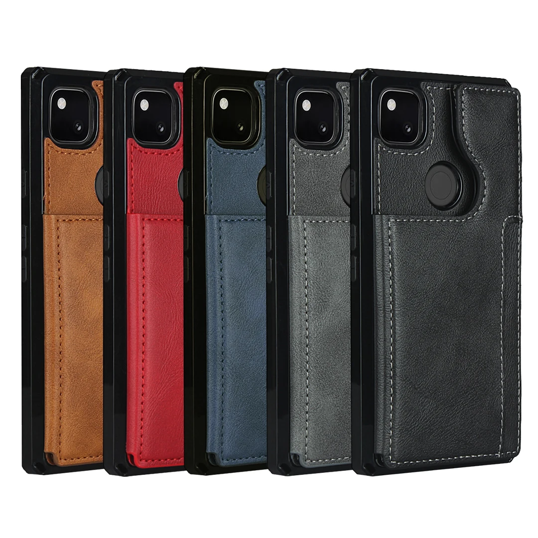 

For Google Pixel 4a Case with Lanyard Leather Soft Silicone Frame Buttons Flip Wallet Book Cover for Google Pixel 5 Case