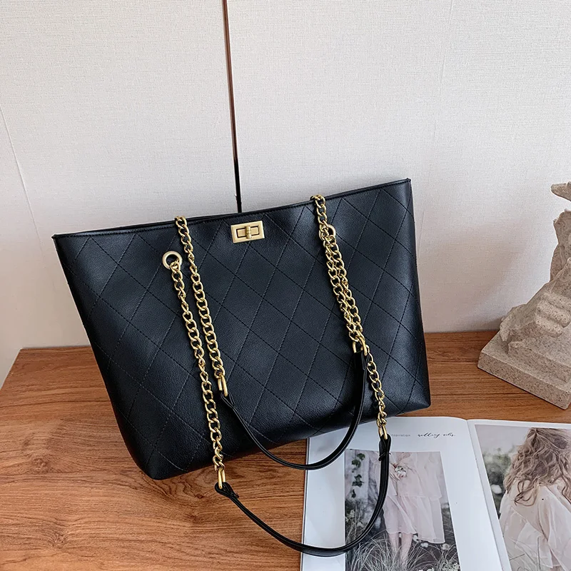 Модная кожаная повседневная сумка-тоут большая сумка на плечо женские роскошные