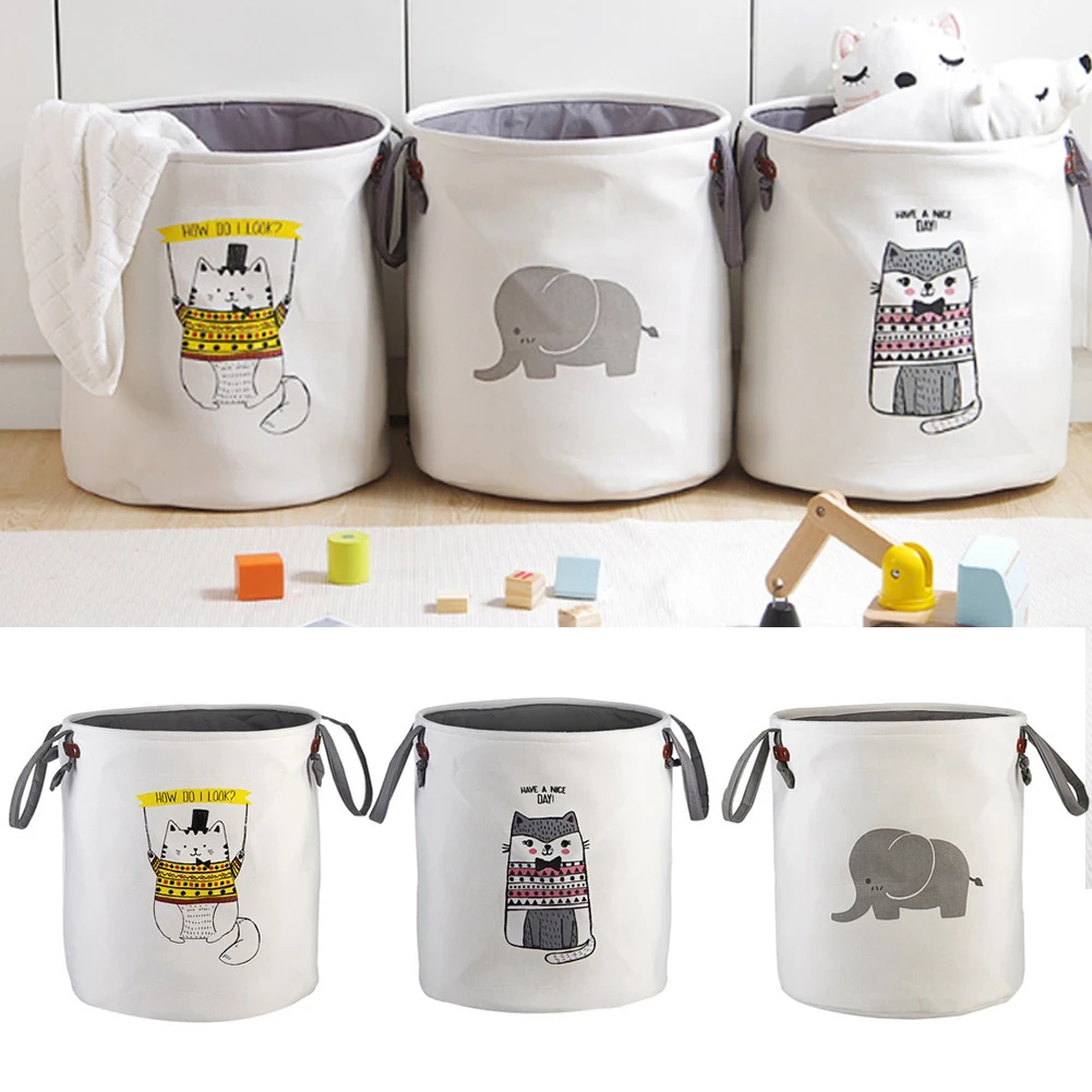 Мультфильм шаблон тканевый мешок для стирки большой складной ванная комната
