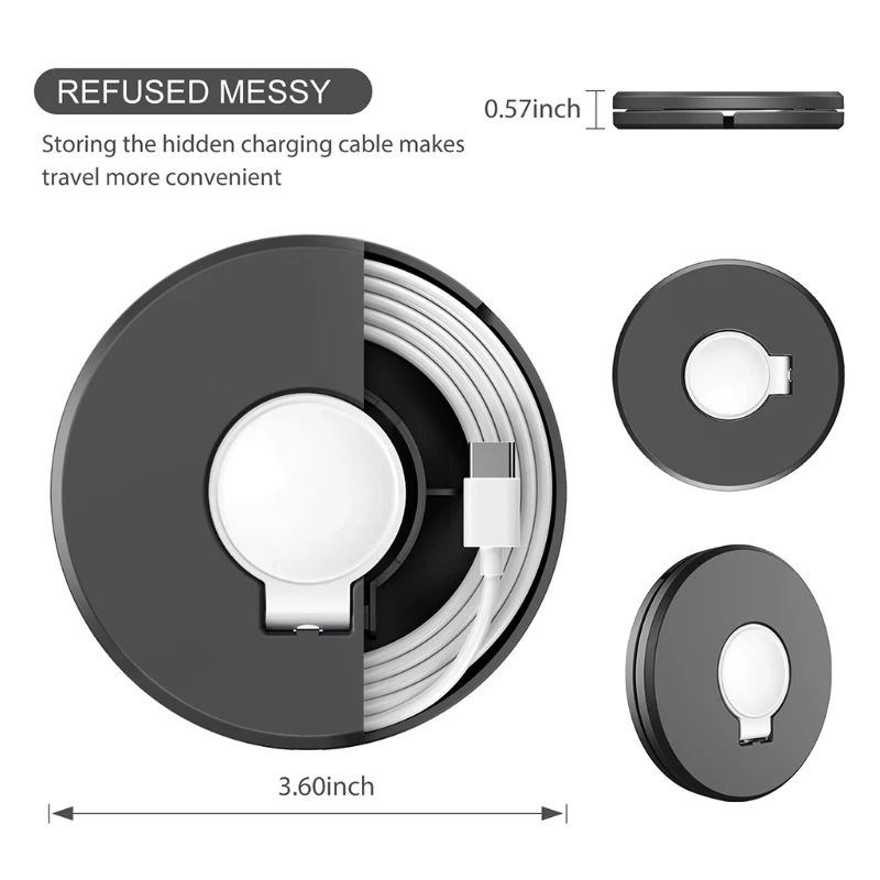 

Magnetic Portable Wireless Charger Fast Charging for samsung-Active1/2/Watch3 K5DB