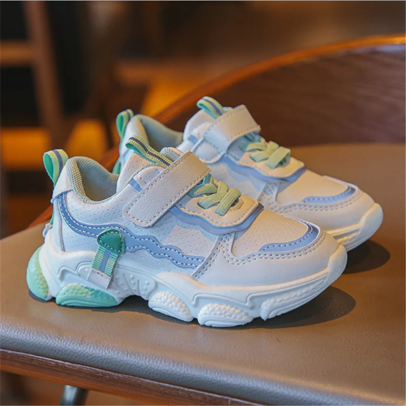 Удобные кожаные кроссовки Сезон осень-зима Модная Универсальная кожаная обувь